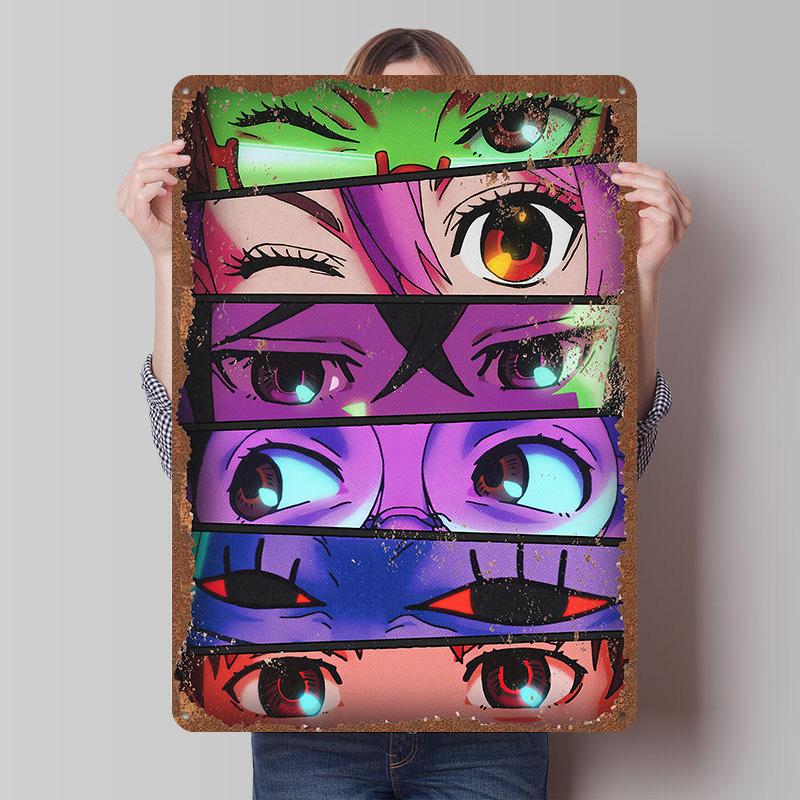 DAN DA DAN Tinplate Posters Custom Wall Art Vintage Metal Signs Retro Tin Plaque for Bedroom Decoration Gaming Home Decorations
