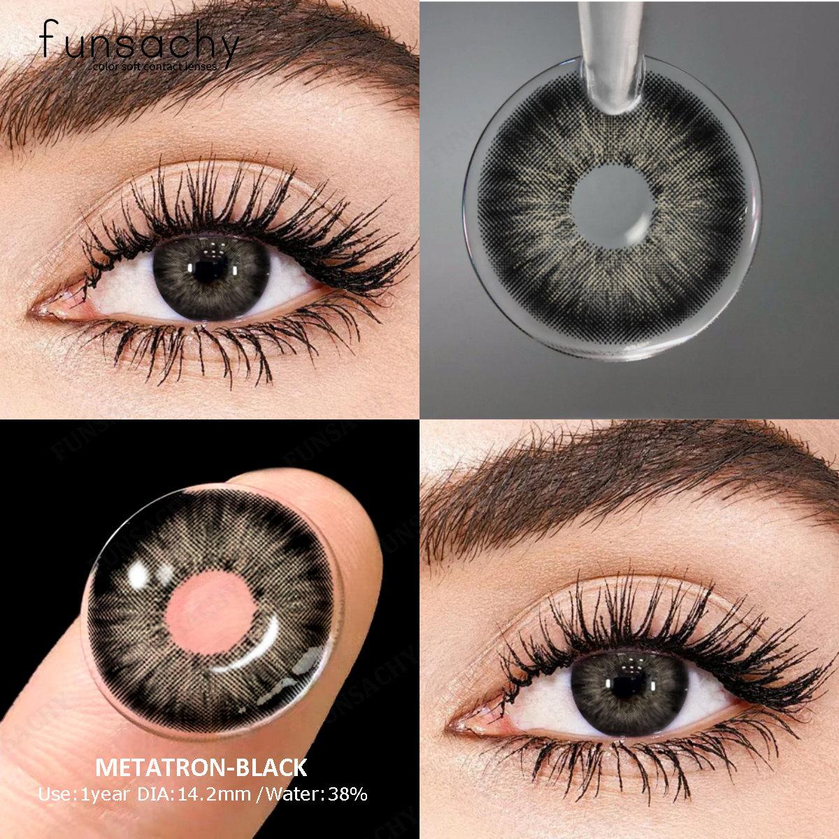 

FUNSACHY 2шт. Синие линзы, цветные контактные линзы для глаз, зеленые цветные линзы, контактные линзы для глаз, косметические зрачковые цветные линзы Yealry