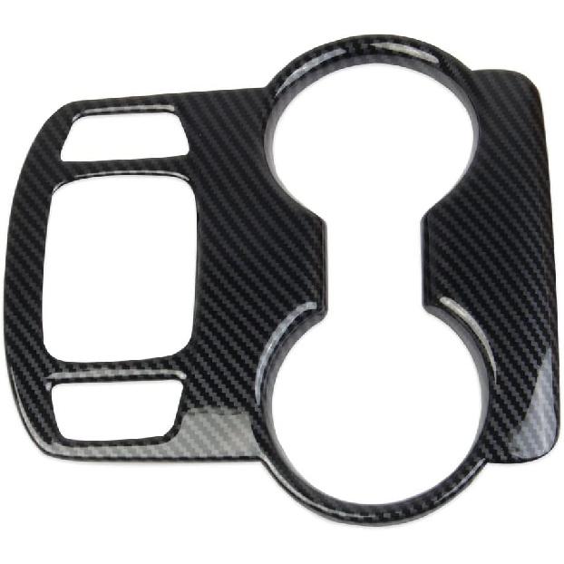 Korlot Carbon Fiber Center Console Cup Holder Knob Button Panel Cover Trim for GMC Terrain 2018-2024