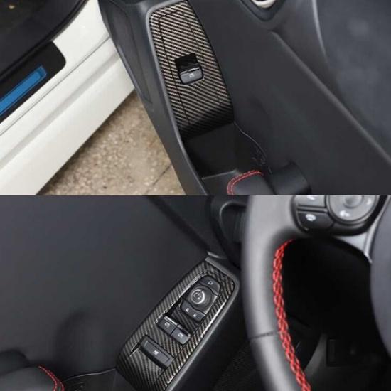 Carbon Fiber Look LH & RH Window Lift Frame Trim Cover For BRZ/GR86 -2024