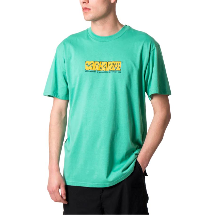 Carhartt WIP T-Shirts Men's Green Crew Neck Moderate I032076-1CU-XX