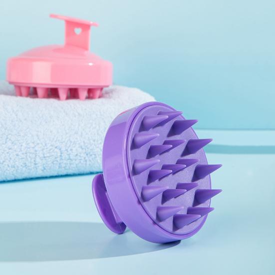 Spazzola Shampoo Manico Ergonomico Silicone Morbido Scrubber Cuoio Capelluto Stimola Punti di Agopressione del Cuoio Capelluto Favorisce la Circolazione Sanguigna Spazzola Massaggiante Cuoio Capelluto Spa