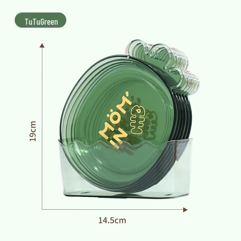 Green Round Plastic Snack & Dessert Plate