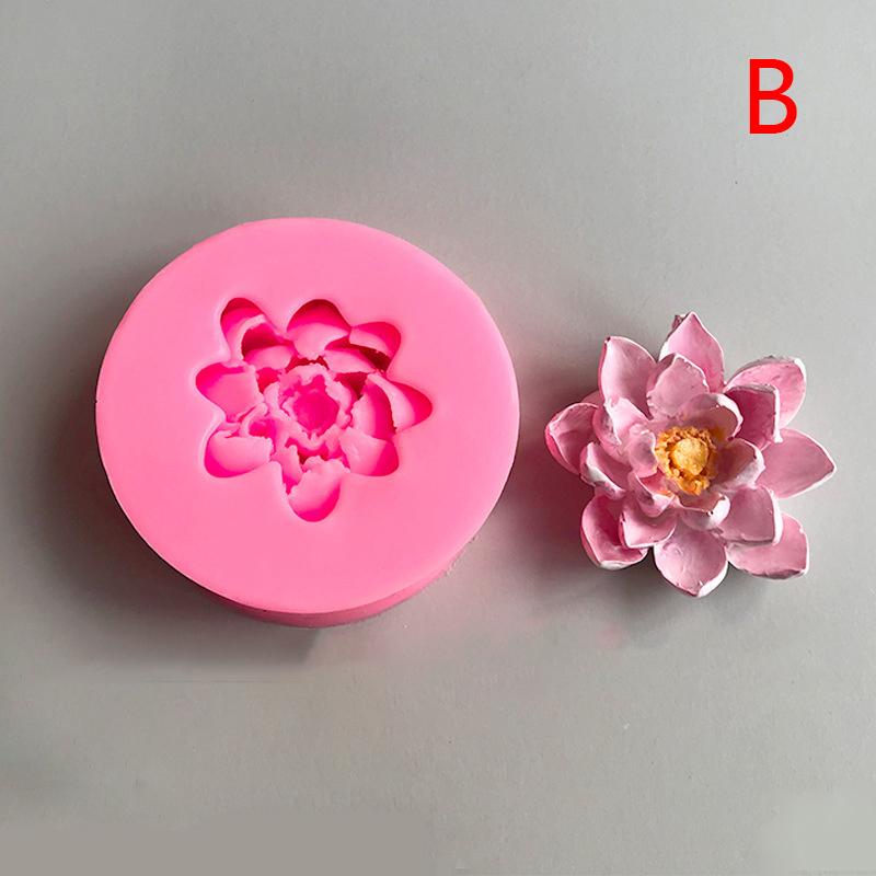 3D Lotusblumen Silikonform DIY Küchen Backwerkzeug Schokolade Fondant Kuchen Dekoration Geburtstag Hochzeitsparty Backform