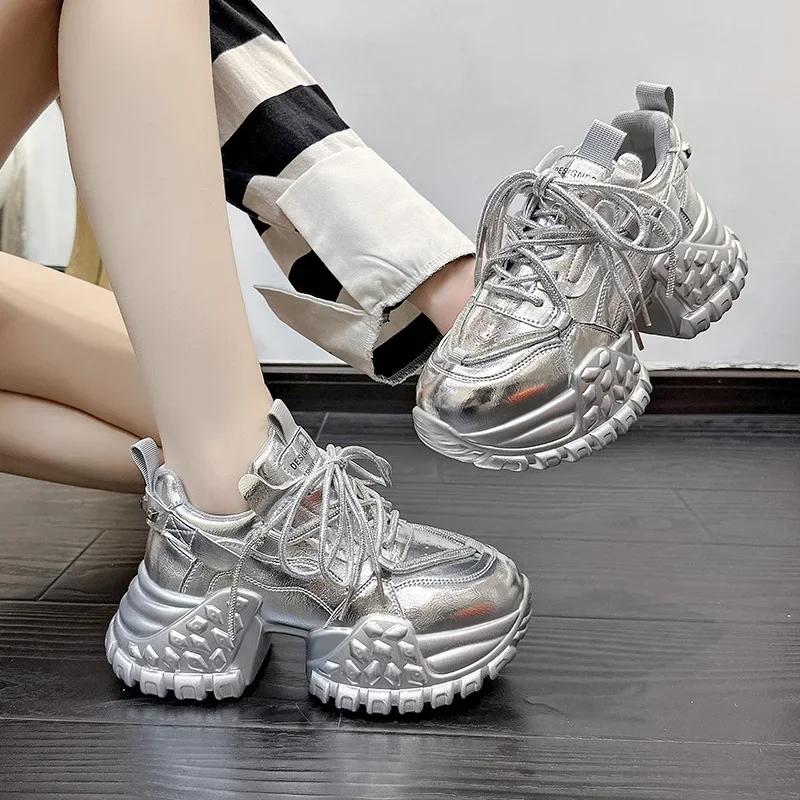 

Модная женская модная повседневная спортивная обувь осенняя дышащая удобная обувь для ходьбы на открытом воздухе увеличивающая шнуровка повседневная обувь для бега 39