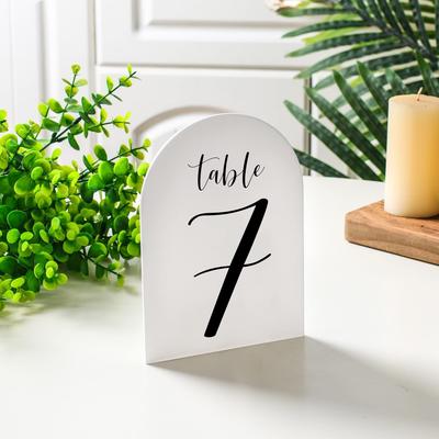 White Arch Acrylic Sign for Blank Wedding Place Card for Party Decor Table Number Guest Name Seat Tag Craft DIY Project Display