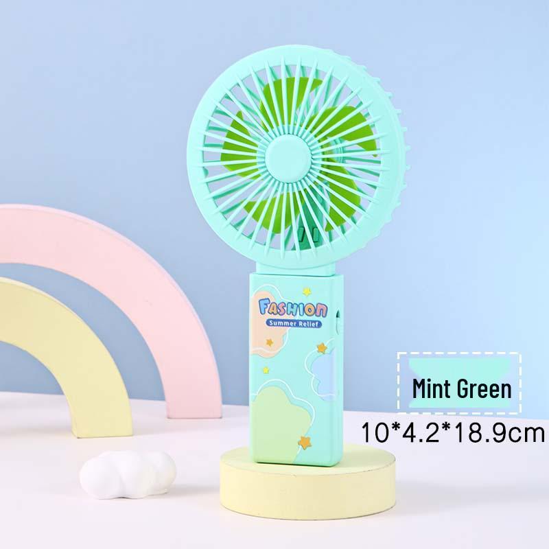 Portable USB Mini Fan - Silent Handheld & Desktop Fan for Travel or Study