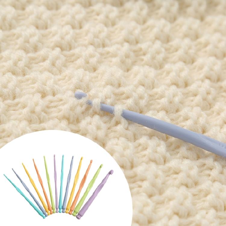 12Pcs Professional Long Handle Crochet Hook 2.0mm-10mm Ergonomic Crochet Hook Set Crochet Needle for Beginner