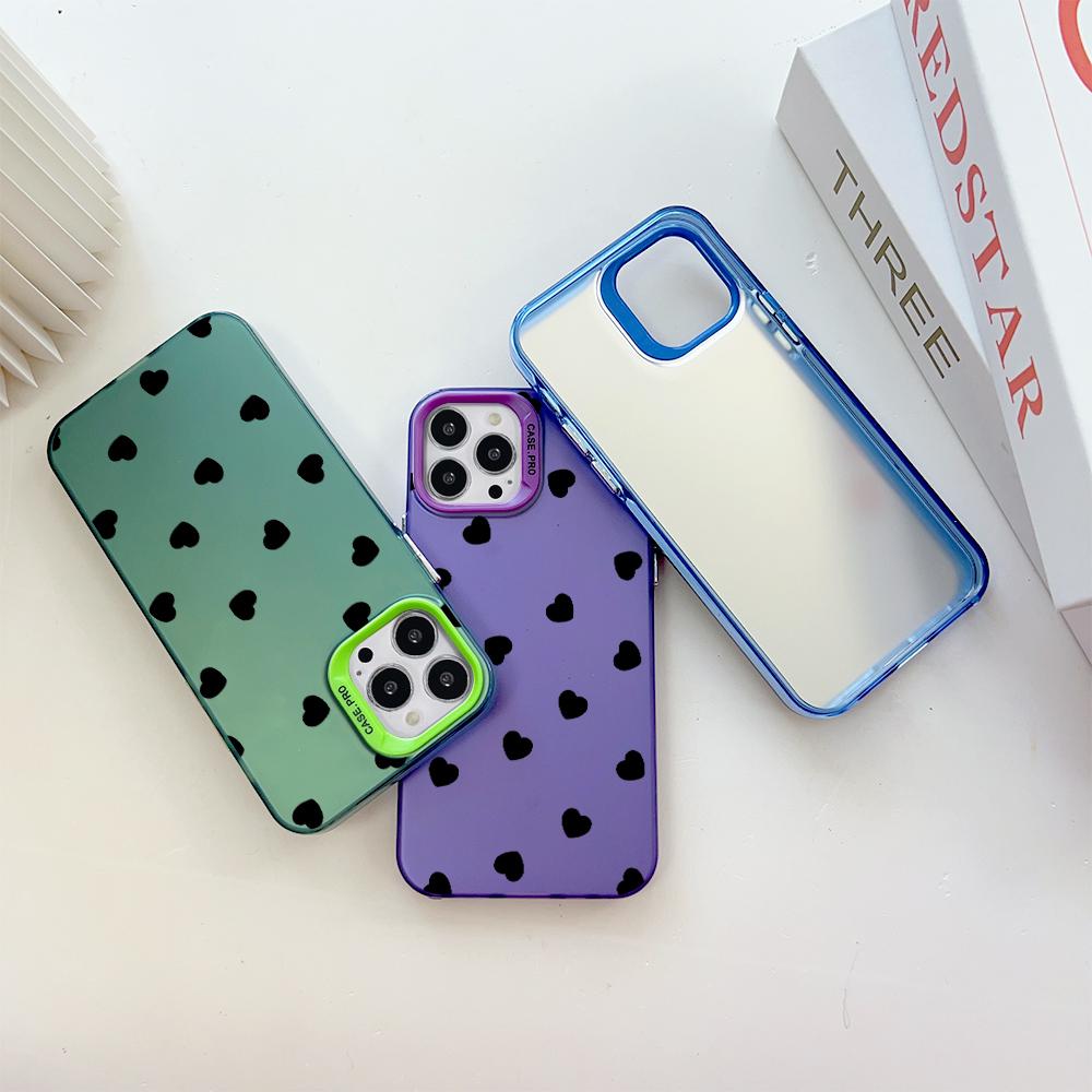 Modische Bunte Silberfarbene Doppelseitige Handyhülle Weiche Kante Hartschale Vollständige Abdeckung Stoßfeste Handyhülle für Samsung A16 A55 Xiaomi Redmi 14C Poco C75