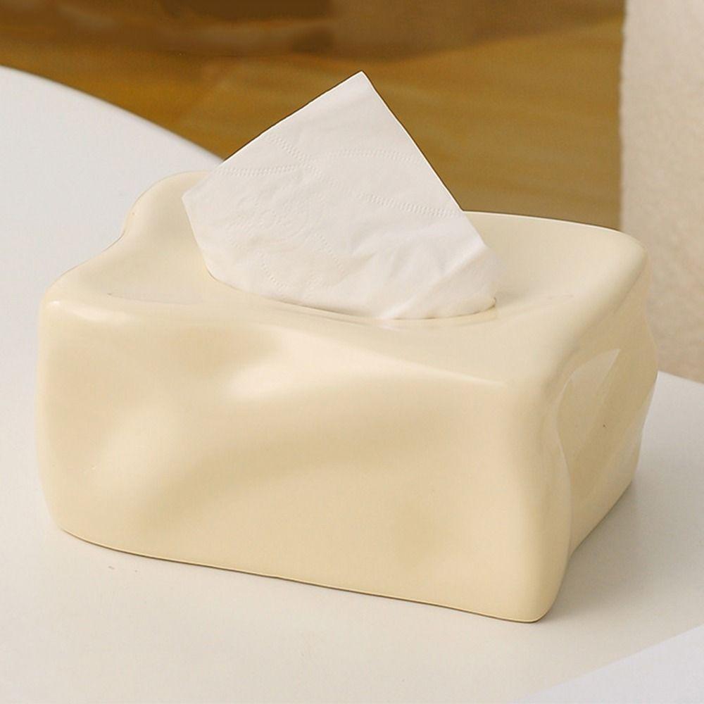 Ceramic Paper Drawer Box INS-Style Tissue Storage Box Nordic Paper Towel Holder Living Room