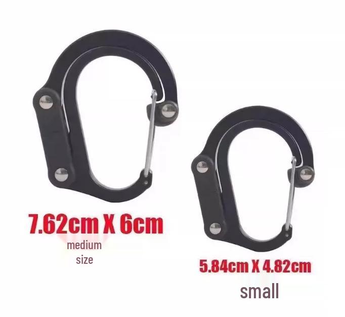 High-Quality D-Type Aluminum Carabiner with Lock – Quick Release Buckle for Outdoor Tactical Tools & Camping.