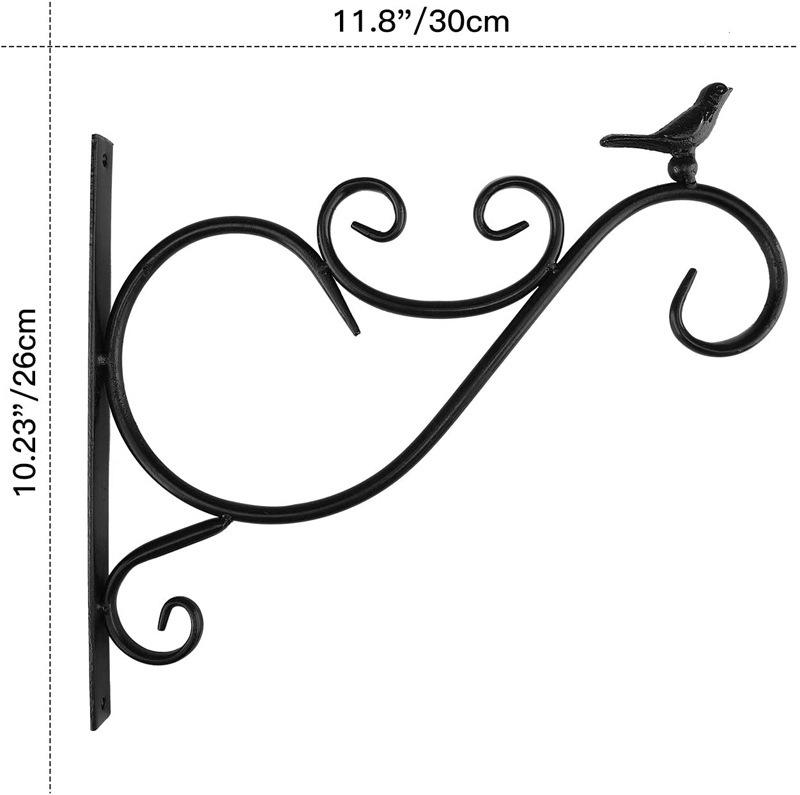 Hanging Plant Hanger Outdoor Metal Hanging Brackets Fence Wall Hooks for Flower Baskets Bird Feeders Lanterns Wind Chimes