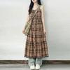 ZANZEA Women Plaid Print Summer Casual V-Neck Sleeveless Straps Camisoles Dresses