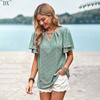 DX~~ unabhängig entwickelte und entworfene einfarbige Lochstricktops für lässige Damen für Frühling und Sommer;s tragen.