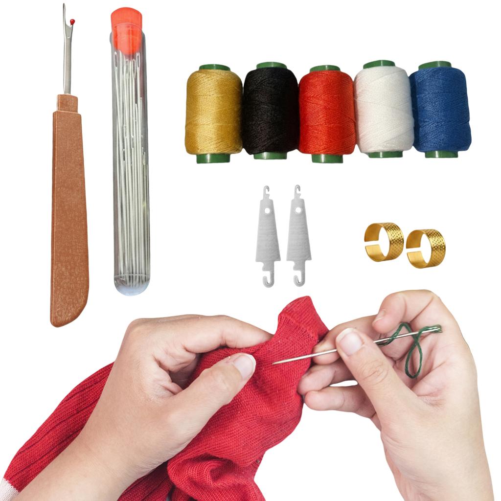 34/36Pcs Needles Thread Hand Repair Tools Portable DIY Hand Made Craft Set Multi-Purpose Needle and Thread Kits for Beginners