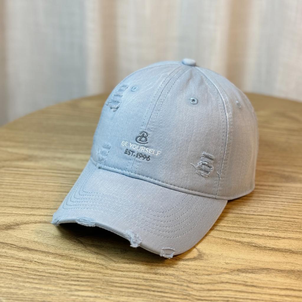 High Quality~Simple small letter embroidered baseball cap for women, versatile soft-top hat with wide brim and large head circumference