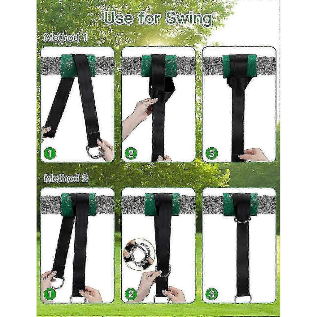 Tree Swing Hanging Straps Set - 5M/5ft Ultra Strong Hammock Straps Supporting 2200 LBS