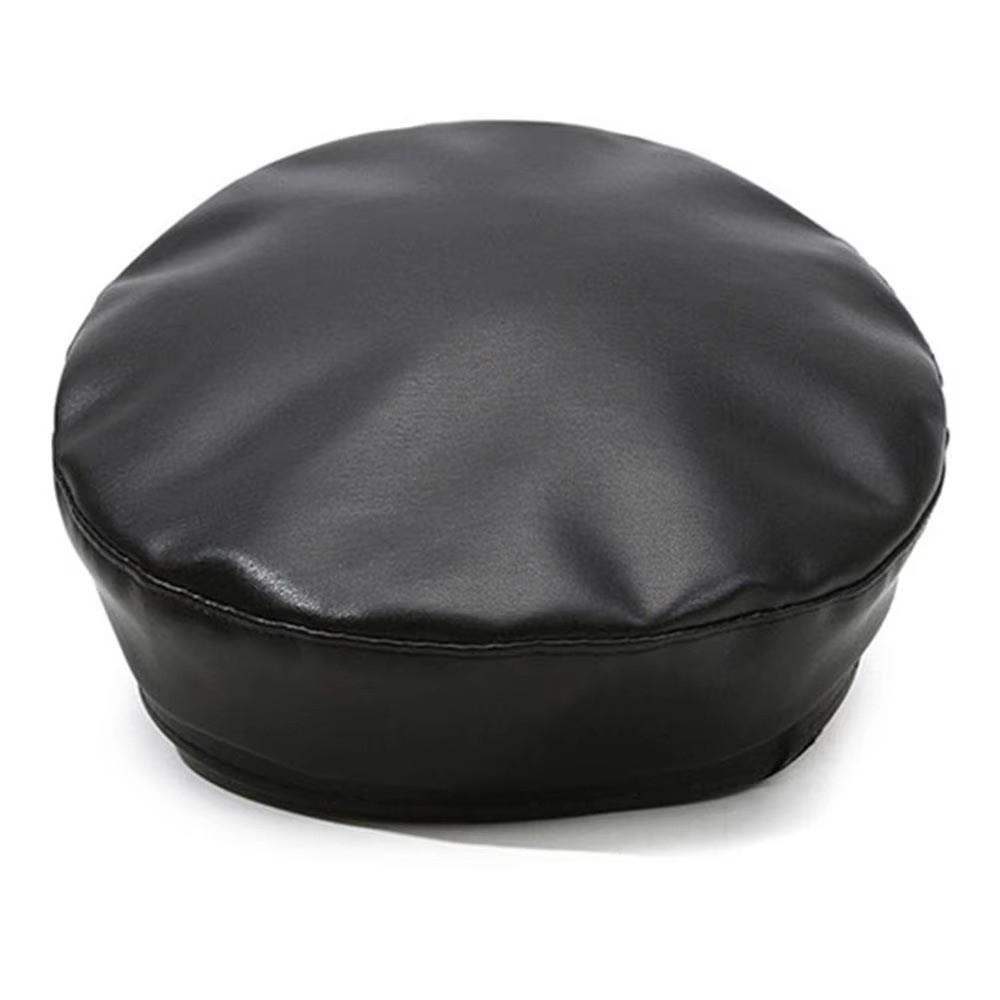 Flat Top Painter Hat Black Sailor Visor Hat Retro Beret Hat