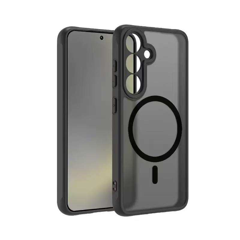 

Матовый чехол для Samsung Galaxy A56 A36 A26 A16 A06 A55 A35 A54 A25 A15 A14 A05 для Magsafe, прочный магнитный чехол для беспроводной зарядки Galaxy A14