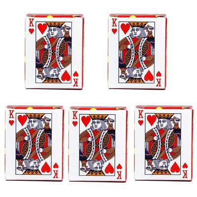 5Box Poker Playing Cards Mini Party Games Kids Adult Novelty Gifts Funny Gadgets Juegos De Mesa Familiares Divertidos