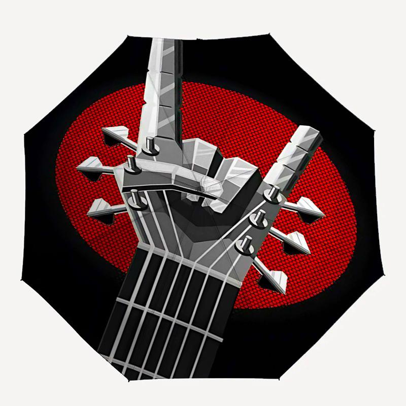 1 шт. головка грифа гитары Автоматический Открывающийся, Ветрозащитный, Компактный Дорожный Зонт, Подарок на День Рождения, Рождество, Бизнес 93080