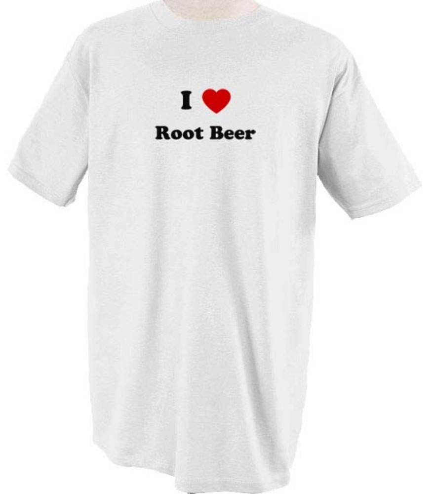 I LOVE ROOT BEER FOOD EAT Unisex Adult T-Shirt Tee Top XL