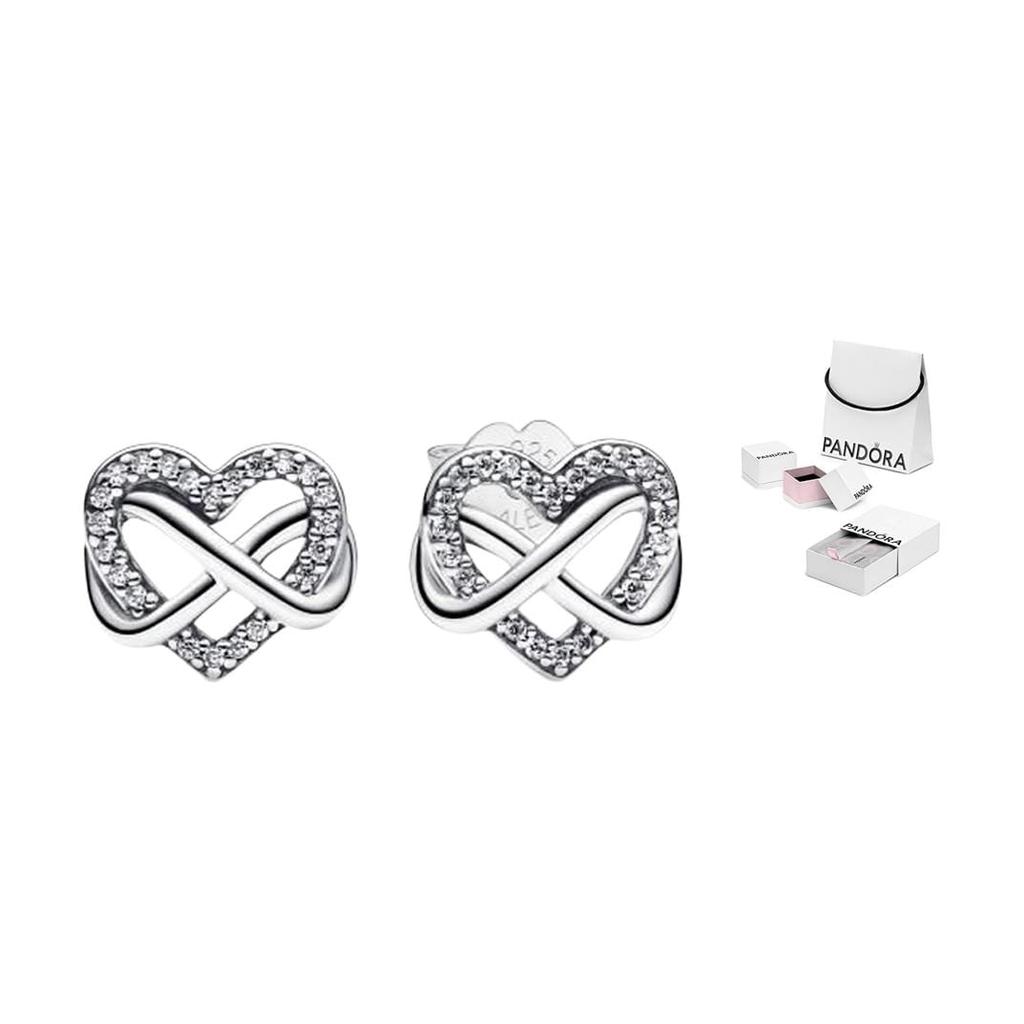 Pandora 925 Sterling Silver Stud Earrings Women's 292667C01