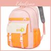 Oxford Fabric Backpack With Color Blocking Design For School Travel Daily Use Unisex Breathable Polyester Lining