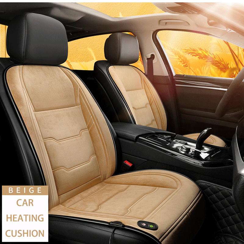 12/24V Universal Electric Heated Car Seat Cushion Heater Car Seat Heating Winter Warmer Seat Cover  Seat Cushion Car Interior