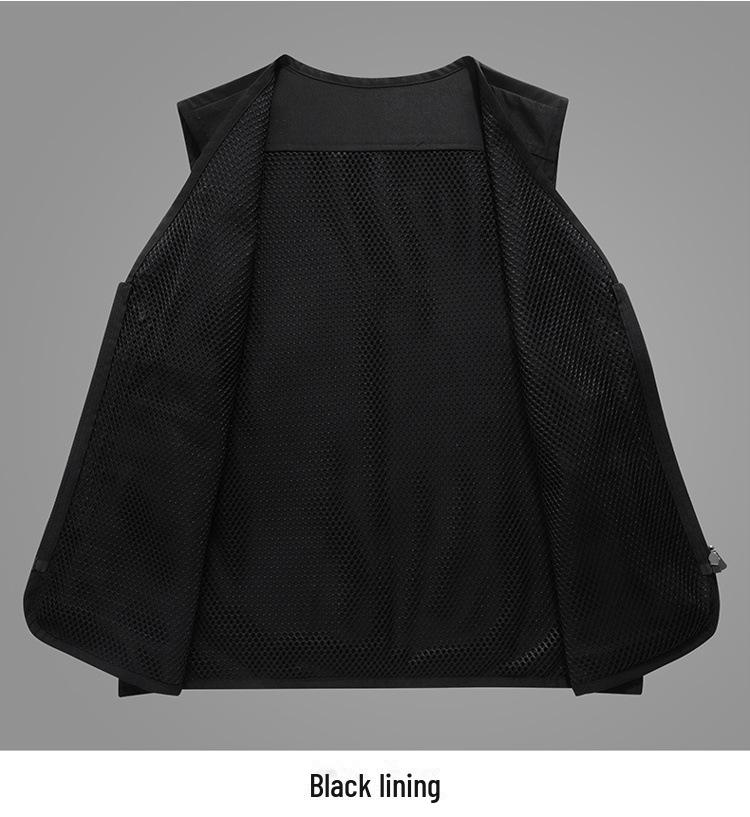 Men's Multi-Pocket Director Fishing Vest with Printed Logo