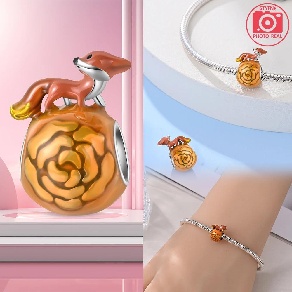 Cat Pendant Bead Component from a book Copper Metal Designed For Charm Bead Components Copper Metal Authentic Original Bracelet High Quality Fine