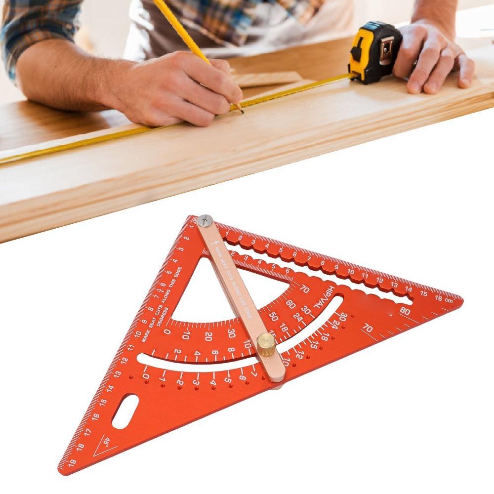 Engraved Scale Multi Angle Measuring Tool Positioning Rod Rafter Framing Square  Woodworking