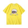 Jujutsu Battle Anime Peripheral Gojo Wu Pure Cotton Cartoon Printed Unisexs and Unisexs Clothing Summer New Short Sleeves