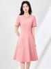 High-Quality Elegant Swing Dress with Beaded Waist and Slimming Fit