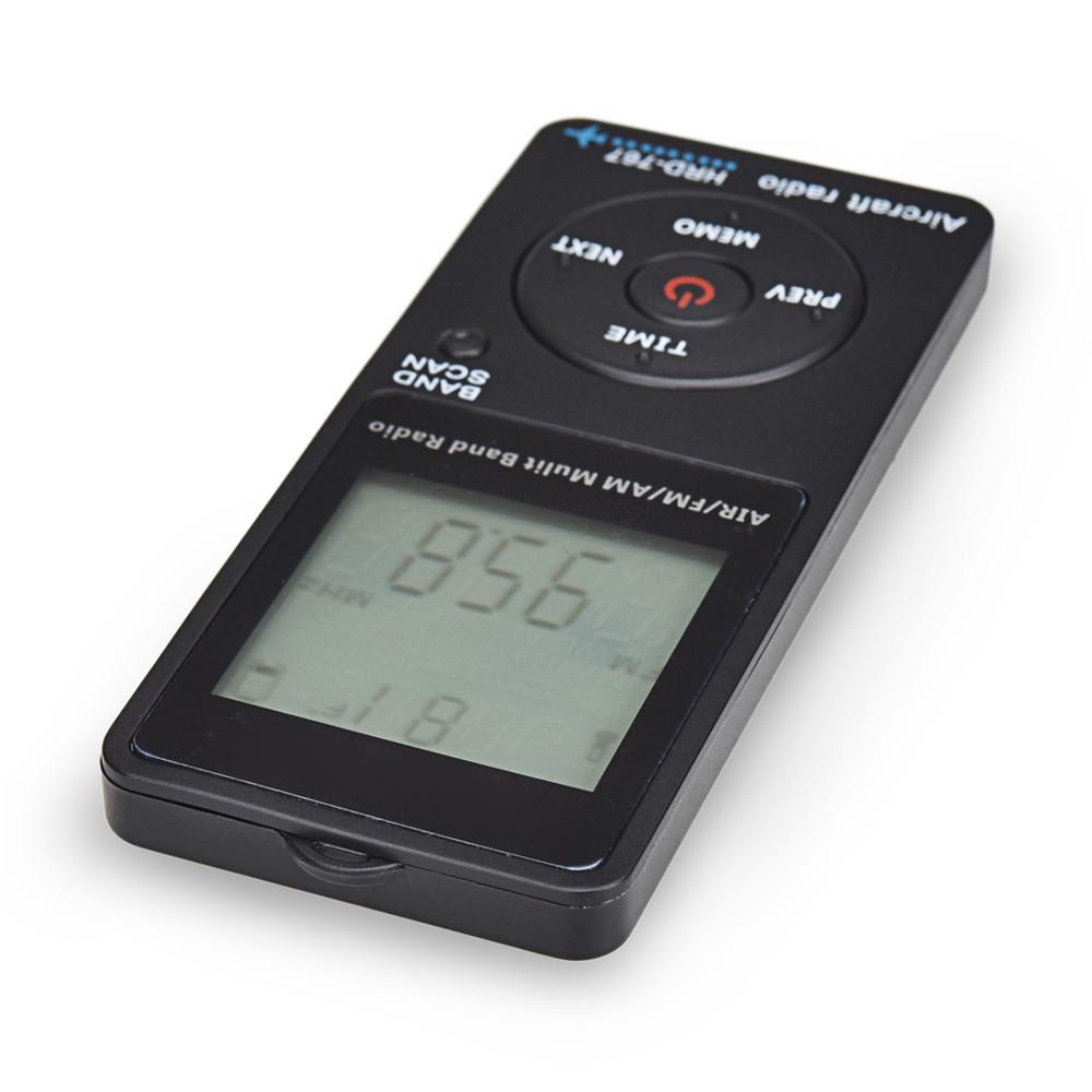 HRD 767 FM AM AIR Multi Band Radio Aircraft Band Radio Receiver Blacklit LCD Display Lock Button with Headphones