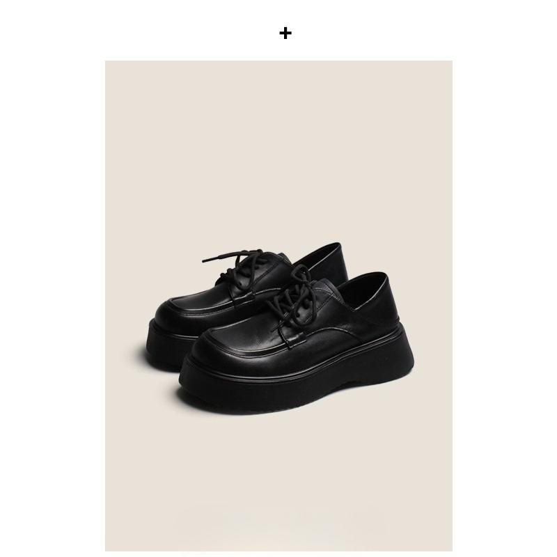 

Новая Нескользящая Обувь для Женщин, Кожаная Обувь на Толстой Подошве 39 чёрный