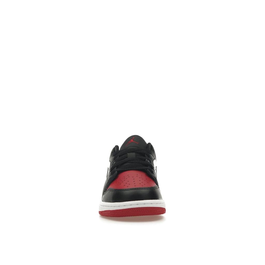 Air Jordan 1 Low GS Bred Toe 2.0 Kids Sneakers White Varsity-Red Black 553560-161