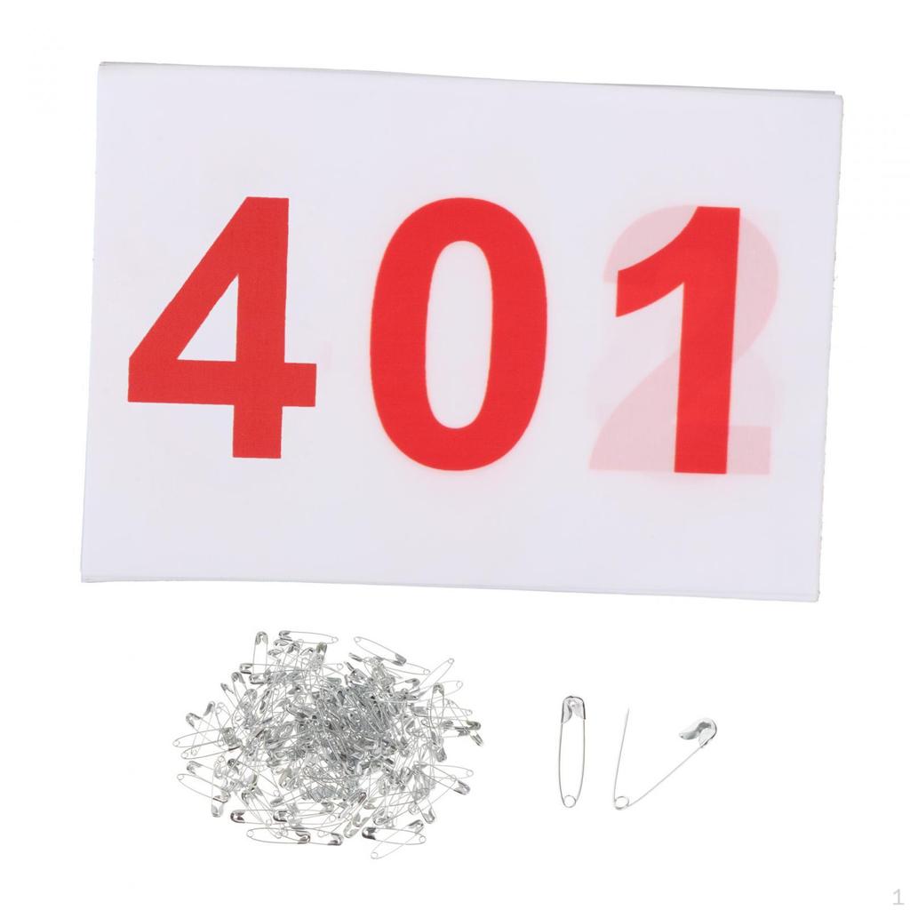 100 Pack Lightweight Numbered Race Bibs for Sports, Reliable Athletes,