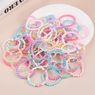 15/30pcs Colorful Beads Bracelet Kids Girls Birthday Party Favors Goodie Pinata Filler Baby Shower Wedding Guest Treat Gifts