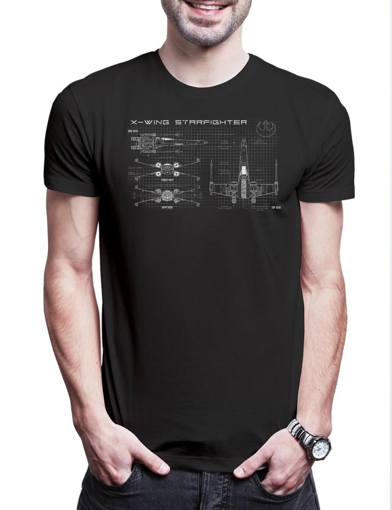 Red 5 Blueprint Herren T-Shirt Star Rebel X Wars Wing Alliance X-Wing Sci-Fi