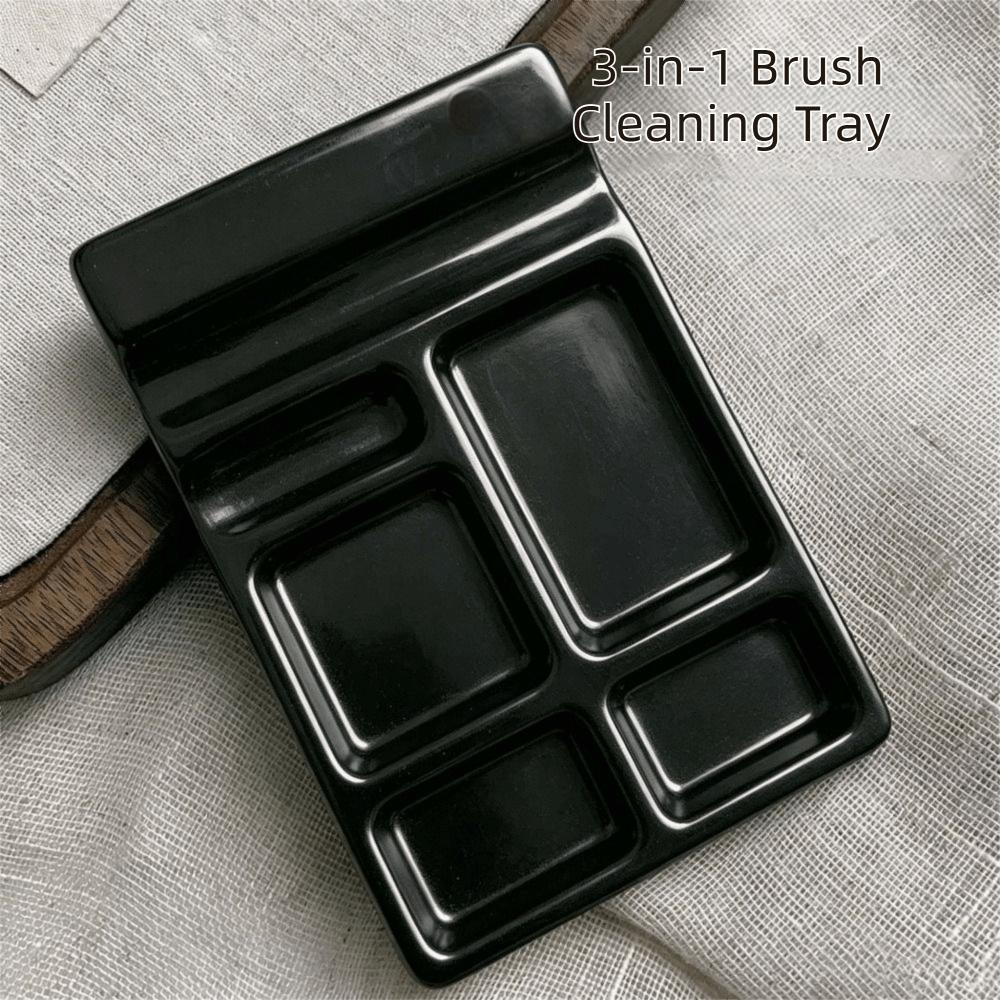 Anti-Seepage Nail Palette Easy To Clean Multi-Compartment Ceramic Palette Gel Color Blending Sturdy Durable