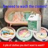500ML No-Rub Deep Cleaning Bleach for White Clothes - Removes Yellow Stains with Hydrogen Peroxide
