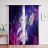Verträumter Universum Sternenhimmel 3D-gedruckter Vorhang für Schlafzimmer, Wohnzimmer, Arbeitszimmer, dekorativer Vorhang, leicht zu waschen und zu pflegen, 2 Stück
