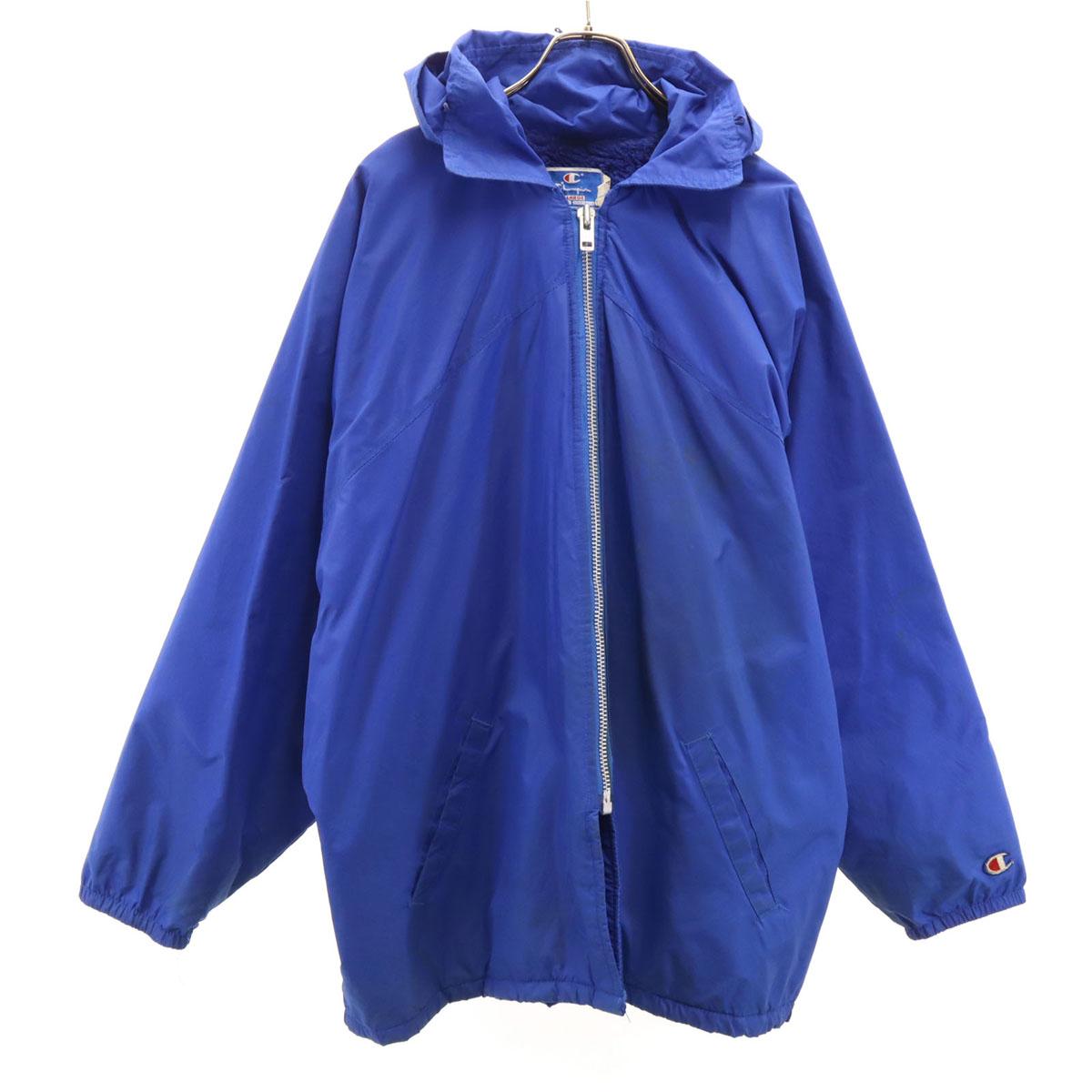 

Champion 90s Old USA made blue tag Nylon jacket XL blue Hoodie Men s Used