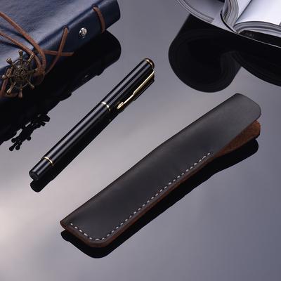 Vintage Style Fountain Pen Storage Bag Genuine Leather Sleeve Pouch Case Holder