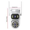 3MP+3MP Wireless Security Camera Dual-Lens Wall Mount Smart WiFi Camera Full Color Night Vision 2-Way Audio Motion Detection