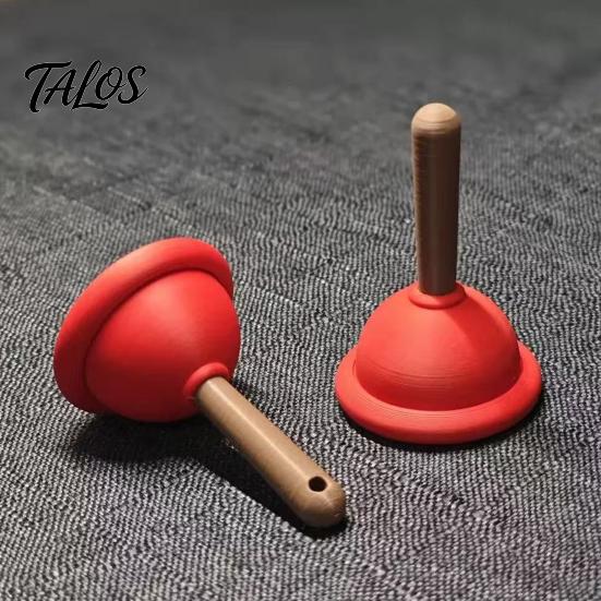 Toilet Plunger Clicker Mini Keychain, 3D Printed Finger Purse Charm Toy, Backpacks Handbag Charm, Gag Gift