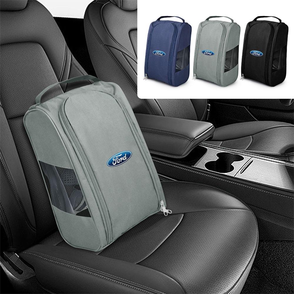 ZDO1 Car Sneaker Storage Bag Travel Outing Storage Zipper Style Valve Cap For Ford Focus 2 3 MK2 MK3 MK5 Fiesta Mondeo Fusion Shelby