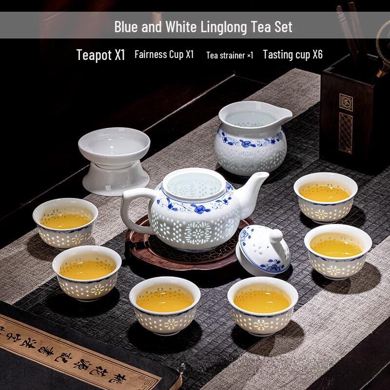 

Hand-Painted Blue and White Porcelain Tea Set