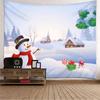 Snowman Snowflake Christmas Tapestry New Year Winter Party Tapestry Bedroom Dormitory Wall Hanging